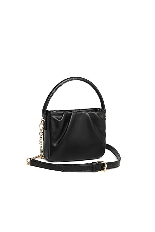 Miss Lulu Sac à bandoulière pour femme Concise en cuir synthétique, Noir