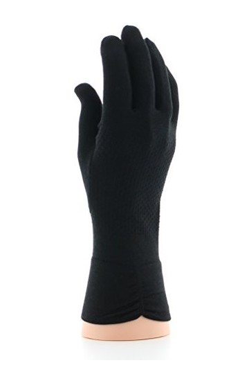 Berthe aux Grands Pieds Gants en soie, Noir , taille unique
