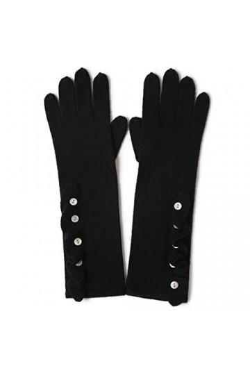 Gants dhiver pour Hommes/Femmes Gants allongés de Dames en Cachemire, divisé en écran Tactile SMS des Gants Chauds avec Doub
