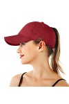BLURBE Casquette de Baseball Femme - Queue Baseball Cap, Réglable Chapeau de Baseball en Queue de Cheval Anti-Soleil Plain Ca