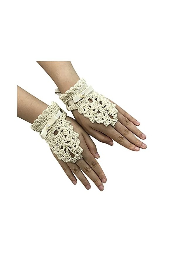 Gants tricotés au Crochet for Femmes, Couleur Unie, Faits à la Main, rétro, Automne, Gants de Ski, Mitaines for Hommes Color