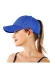 BLURBE Casquette de Baseball Femme - Queue Baseball Cap, Réglable Chapeau de Baseball en Queue de Cheval Anti-Soleil Plain Ca