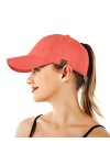BLURBE Casquette de Baseball Femme - Queue Baseball Cap, Réglable Chapeau de Baseball en Queue de Cheval Anti-Soleil Plain Ca