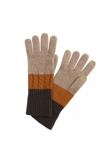 Gants Torsadés Chauds en Tricot de Cachemire pour Femme Homme Couple, Mode Gants de Poignet à Écran Tactile et à Couleurs Con