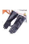 TJOIUY Gants dhiver 30 cm 12"Femmes Dames en Cuir véritable surélevé Coutures Blanc Moyen Longs Gants fête Gants de soirée