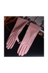 TJOIUY Gants dhiver 30 cm 12"Femmes Dames en Cuir véritable surélevé Coutures Blanc Moyen Longs Gants fête Gants de soirée
