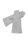 Gants en cuir pour femme en peau de mouton blanc non doublé