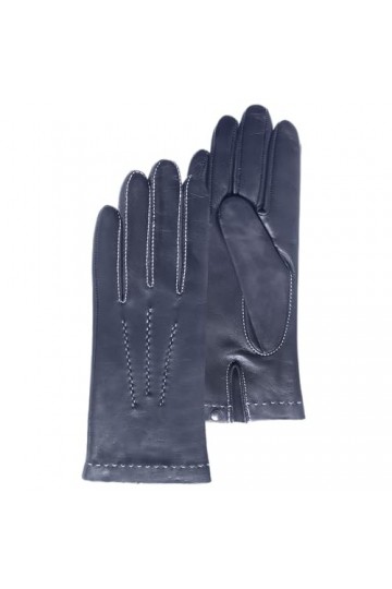 Isotoner Gants femme cuir dagneau avec surpiqures - doublés soie
