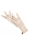 Touch Gloves Color Winter Gants en cuir pour femme en daim véritable 50 % cuir véritable 50 % moufles pour femme, Noir , 36