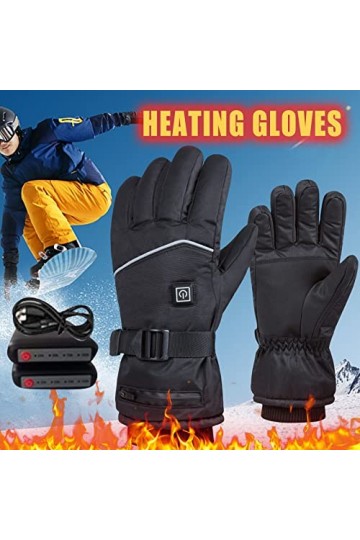 Moufles chauffantes pour femme et homme par temps froid - Gants chauffants pour moto - Gants de randonnée dhiver et de ski i