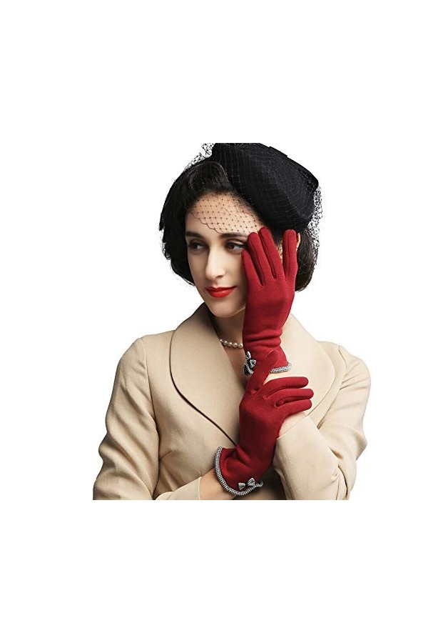 Gants Dhiver Pour Femmes Femmes Gants hiver chaud Gants dames doux en peluche Touch Gants de mini-messages de lécran avec b