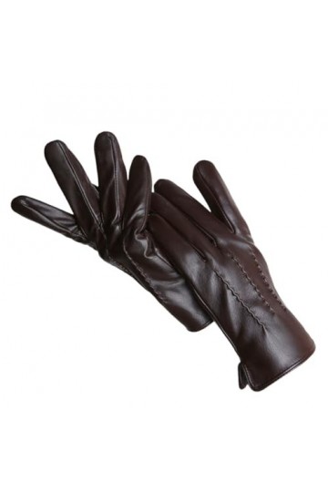 Gants dhiver en cuir dagneau pour homme, gants de conduite de moto, gants en cuir simples dextérieur pour homme
