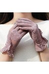 Gants de mode, protection contre le soleil dété pour femmes, gants de conduite et déquitation antidérapants en feuille de l