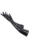 55-56 cm Gants en cuir noir Accessoires Gants longs pour femme Gants chauds en cuir pour femme, Noir 2, L