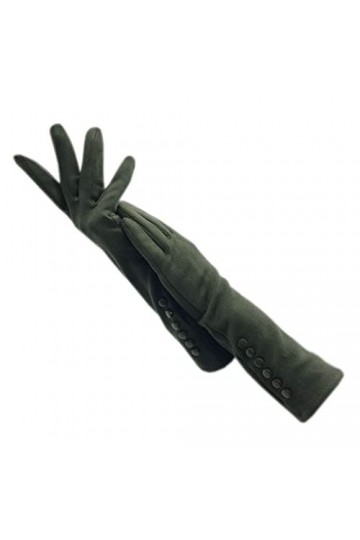 Gants dhiver pour femme Manches de bras Mode Daim Gants chauds