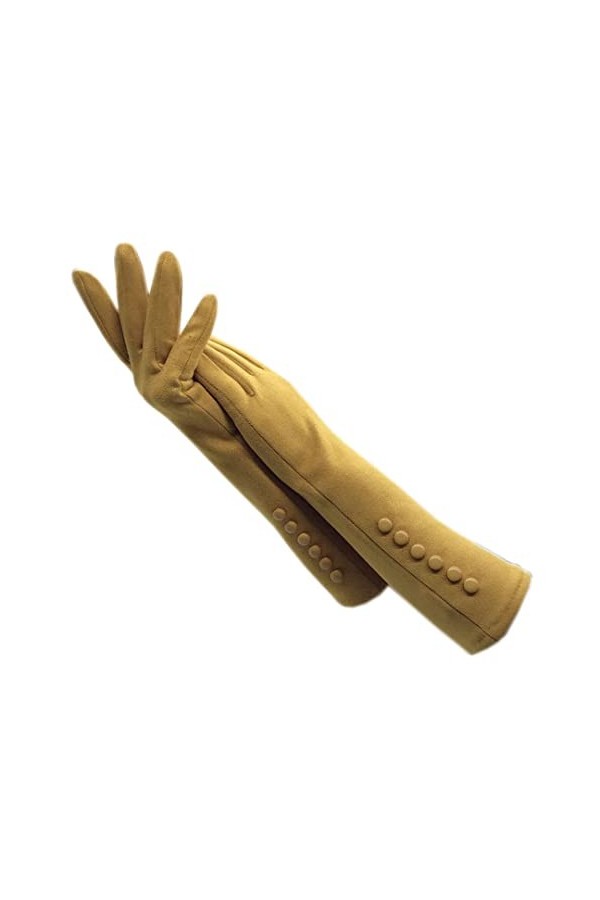 Gants dhiver pour femme Manches de bras Mode Daim Gants chauds