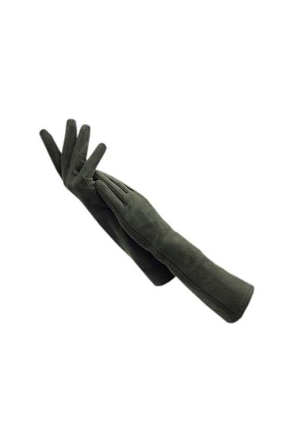 Gants dhiver pour femme Manches de bras Mode Daim Gants chauds