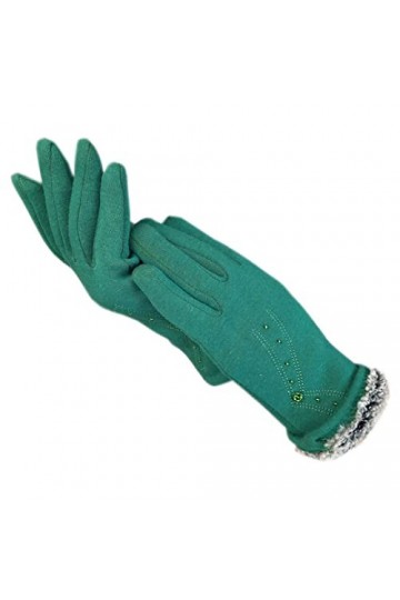 Gants dhiver pour femme en tissu cachemire inversé imitation fourrure de lapin Gants chauds épais