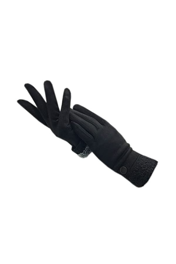 Gants dhiver pour femme en daim chaud et épais