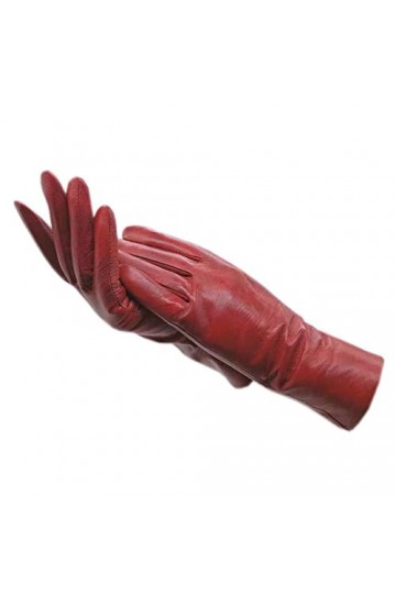 Gants dhiver en peau de mouton pour femme Rouge Taille 8