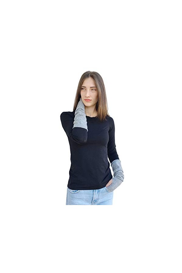 Mitaines Gants Femme Hiver Sans Doigts 100% Cachemire