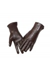Gants déquitation en peau de mouton véritable pour femme, gants dhiver chauds et épais en cuir pour écran tactile