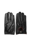 Gants dhiver en cuir véritable pour homme et femme - Gants en peau de mouton - Noir - Gants de conduite respirants - Gants c