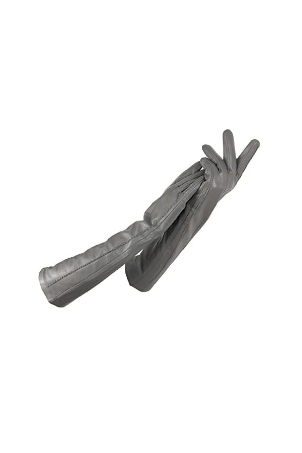 Gants dhiver pour femme avec doublure en cachemire - Gants longs pour coudes et bras - Gants en cuir véritable