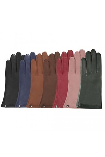 Gants cuir femme, Rose, S