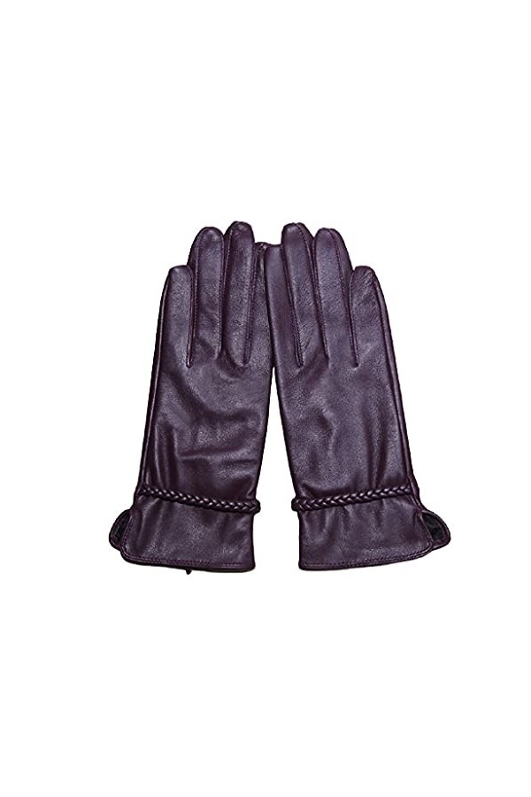 ZAJ Garder au chaud Gants dhiver for femmes - Gants de peau de mouton chauds avec doublure en peluche en fausse fourrure - g
