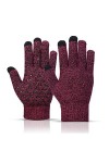 Gants dhiver pour Hommes/Femmes Gants en Laine Dames, Gants de Doigts fendus à lécran Tactile des Gants Chauds avec Une Dou