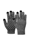 Gants dhiver pour Hommes/Femmes Gants en Laine Dames, Gants de Doigts fendus à lécran Tactile des Gants Chauds avec Une Dou