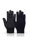 Gants dhiver pour Hommes/Femmes Gants en Laine Dames, Gants de Doigts fendus à lécran Tactile des Gants Chauds avec Une Dou