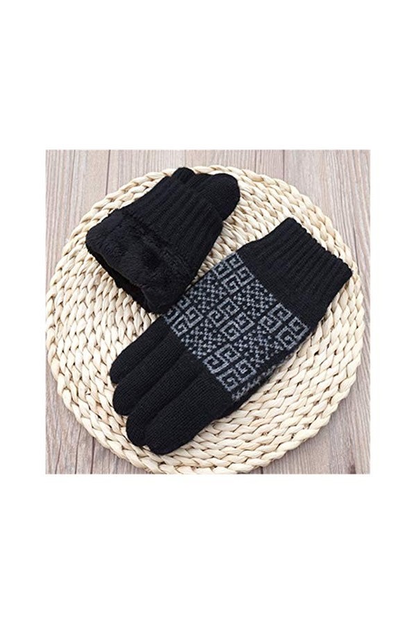 LYLY Hommes Gants Automne Laine Velours Épaissir Chaud Gants Tricotés Homme Gants Hiver Chaud moufles de lécran Tactile Adap