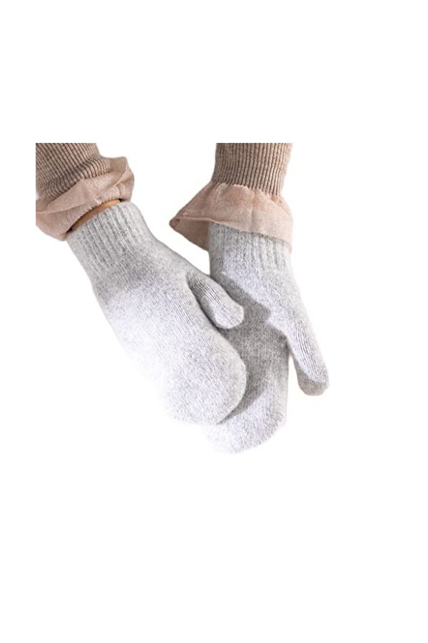 Gants Chauds pour Femmes Hiver Chaud avec Cachemire épais Solide élastique Doux Gants de Bicyclette Doux Tricot Gants de Lain