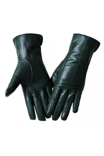 Gants déquitation en peau de mouton véritable pour femme, gants dhiver chauds et épais en cuir pour écran tactile