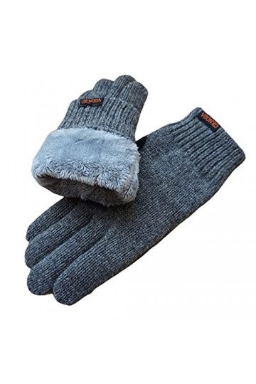 Cat in black Gants chauds pour femmes - Gants dhiver pour écran tactile - Gants en tricot thermique en laine - Poignets élas