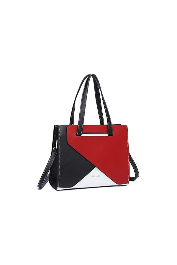 Miss Lulu Sac à Main Pour Femme Sac à Bandoulière à La Mode Couture de Couleur Concise Sac Dépaule