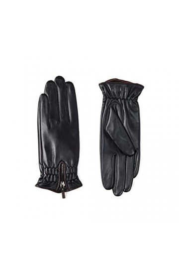 YIAAN Épaissir Gants Gants en Cuir Gants dhiver for Femmes À Écran Tactile Gants À Glissière À Glissière Adaptés À La Condui