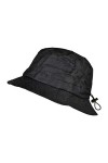 TOUTACOO, Bob de Pluie, Chapeau de Pluie, Ajustable, Aspect Nylon 01-Noir, Small 