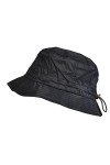 TOUTACOO, Bob de Pluie, Chapeau de Pluie, Ajustable, Aspect Nylon 01-Noir, Small 