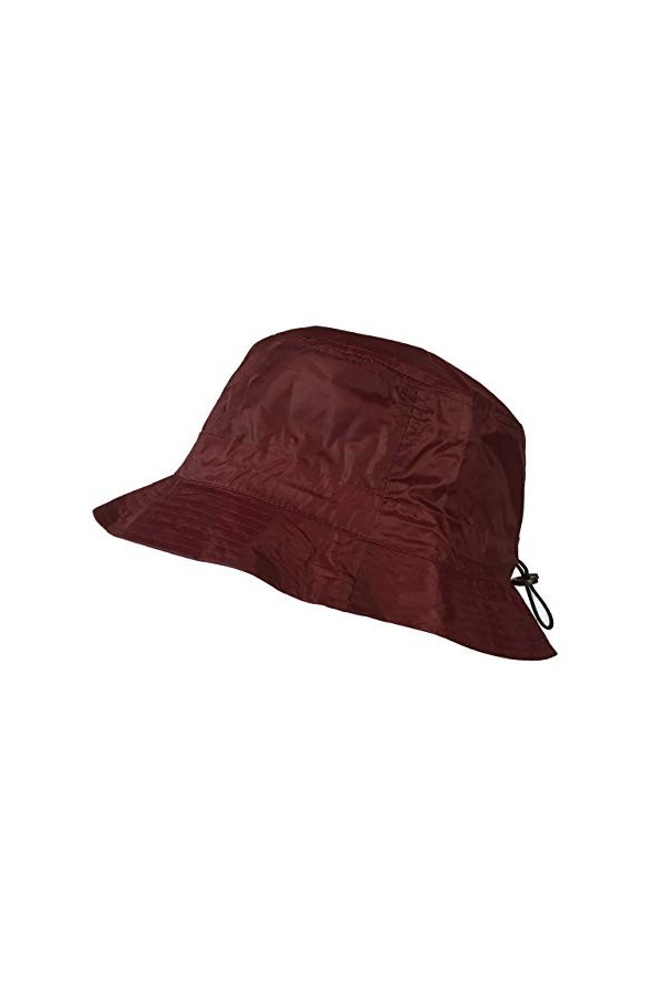 TOUTACOO, Bob de Pluie, Chapeau de Pluie, Ajustable, Aspect Nylon 01-Noir, Small 