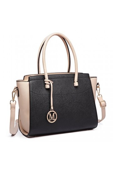 Miss Lulu Fashion Lady Sac à main en Cuir Synthétique Fourre-tout Avec Poignée Supérieure Sacs à bandoulière