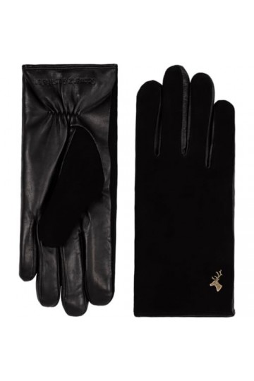 Schwartz & von Halen Gants Femme - Nora - 100% daim et cuir de&nbsp;mouton nappa - fausse fourrure chaude - Noir L - 8