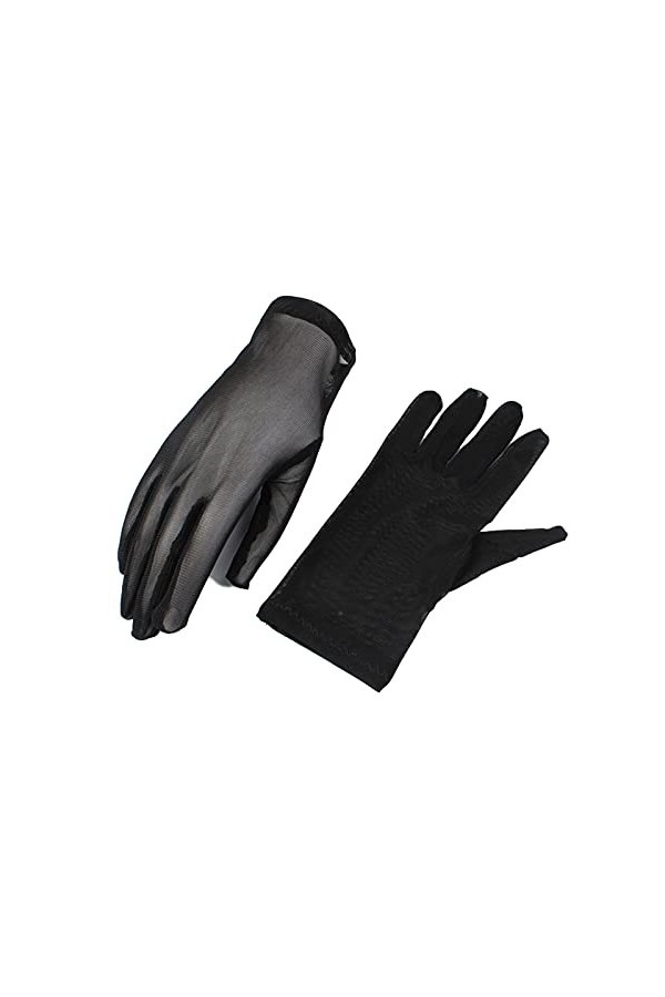 Roytil Gants de Protection Solaire dété Femmes Gants dété Dentelle Maille Noir Mitaines de Conduite Anti UV crème Solaire D