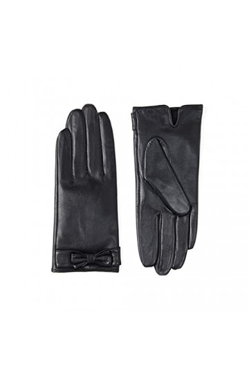 Reocahoo Gants Mariée Gants Chauds épais en Polaire dhiver pour Femme Gants en Cuir à écran Tactile pour la Course à Pied Ex