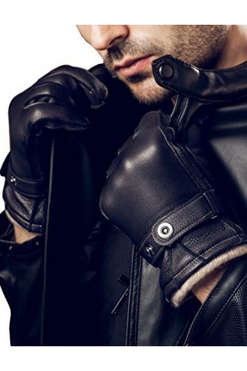 YISEVEN Homme Gant en Cuir de Cerf Cadeau