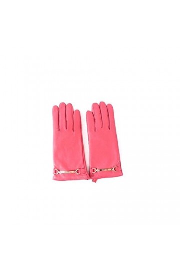 Guess Gants Femme En Cuir Rouge - Taille - L