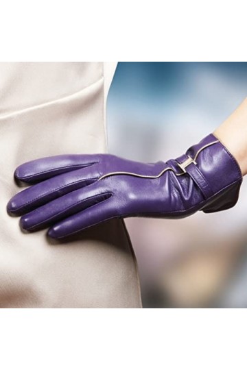 TJOIUY Gants dhiver Gants en Cuir Femmes Solide Mode Poignet Gant dhiver Style Queue dhirondelle