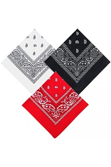 Set de 3 Pcs Bandanas, Hair Band, Unisexe Nouveauté Print Head Wrap Wristband for Outdoor Sports Randonnée Escalade